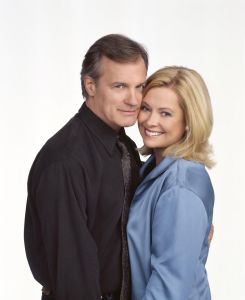 Stephen Collins and his "7th Heaven" co-star Catherine Hicks.