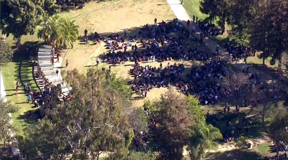 Classes are expected to resume following today's school-wide evacuation.