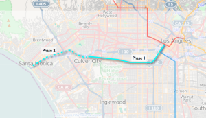 Phase 2 extends service from Culver city to Santa Monica.