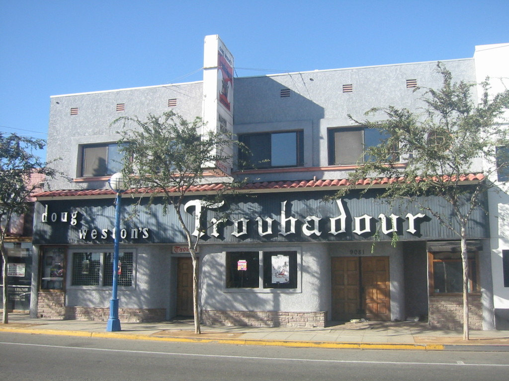 The Troubadour, an iconic nightclub and fixture of West Hollywood's nightlife scene