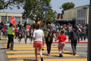 Traffice Officers and Crossing Guards ensuring safety at Santa Monica schools