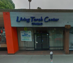 The Living Torah Center/Chabad is located at 1130 Wilshire Blvd in Santa Monica.