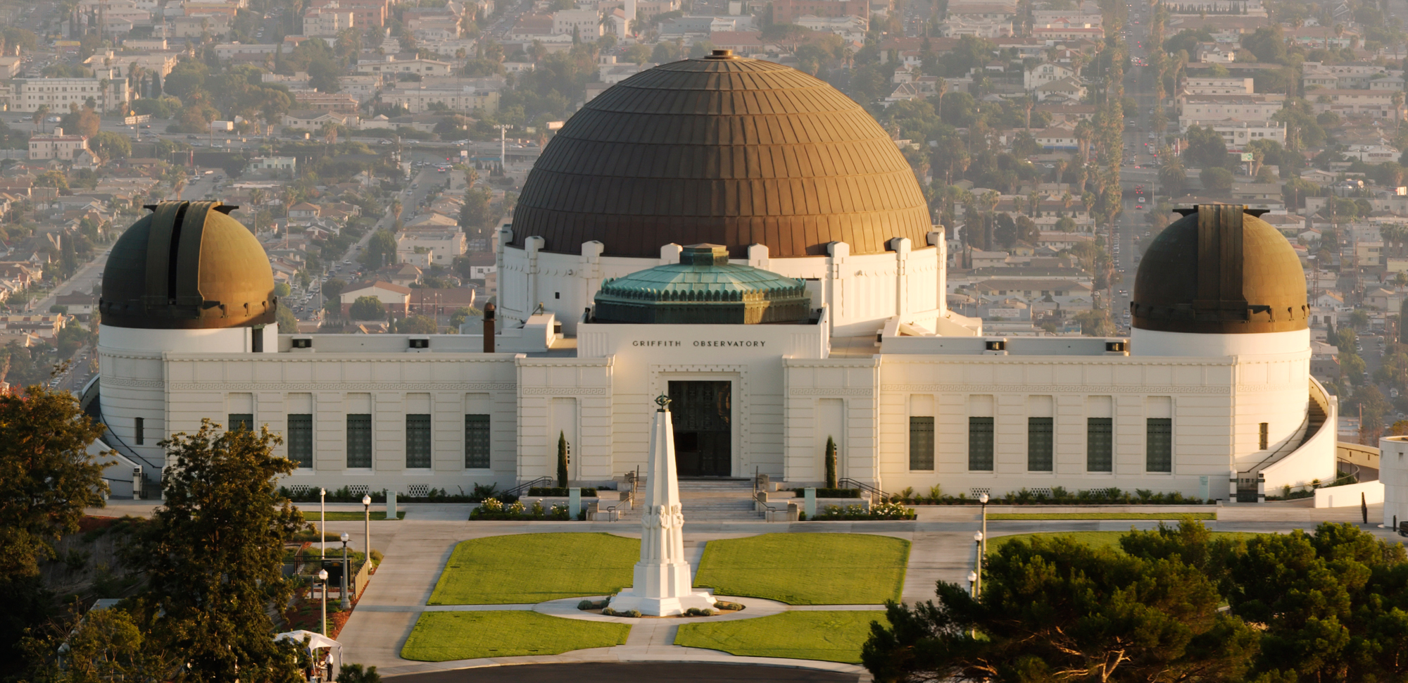 The Griffith Observatory, where author John Logsdon will give a lecture on the American Space Program under President Richard Nixon
