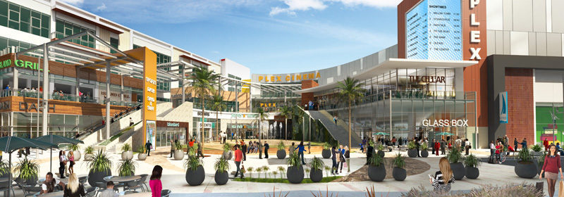 A projected view of the Central Plaza at NoHo West.