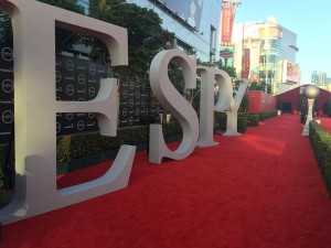 The Espy red carpet in Los Angeles