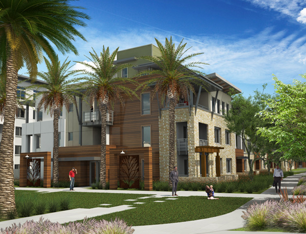 A projected image of NoHo West's future residential apartments. 