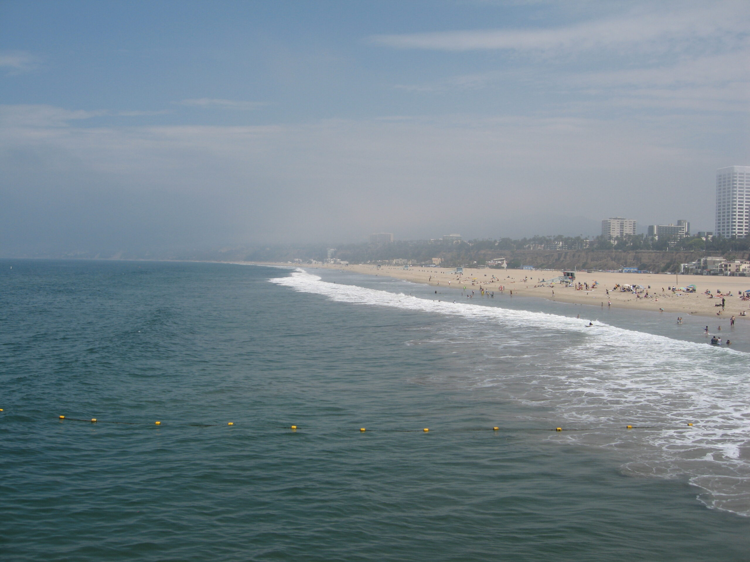 On August 6, Santa Monica beach was temporarily closed due to a mysterious substance, later identified as linoleic acid, washing up on the shore.
