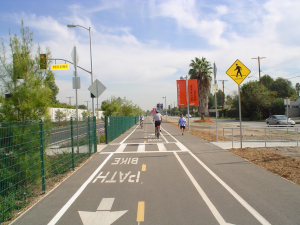 Cycle tracks have already been implemented in the San Fernando Valley, along the Orange Line.