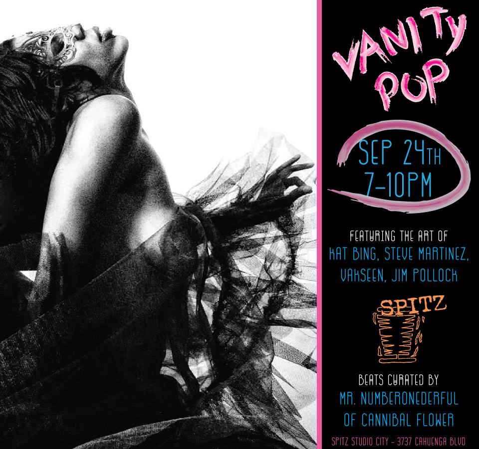 Flier for September's Vanity Pop art show.