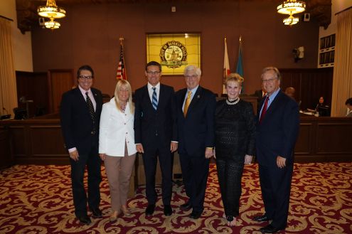 Representatives of the city of Beverly Hills and the state of Israel after signing the joint declaration of formal partnership. Photo courtesy City of Beverly Hills