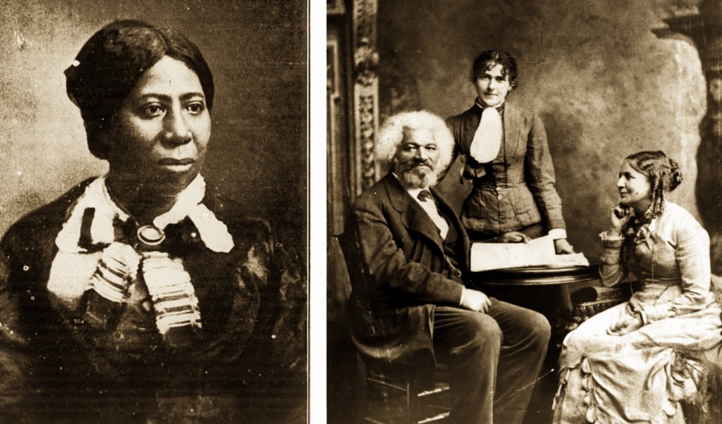 Anna Murray Douglass (left) and Helen Pitts-Douglass (right, sitting) images courtesy Wikimedia Commons.