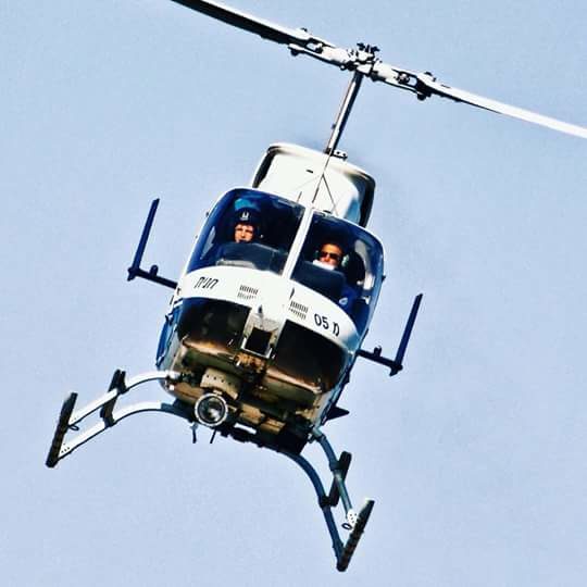 A helicopter had helped locate a suspect.