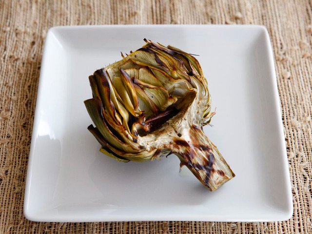 Grilled Artichokes, from Tori Avey