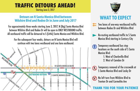 Beverly Hills Detours To Begin June 3