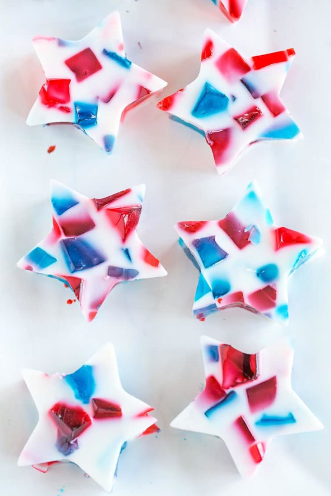 Stained Glass Jello Stars, from Brown Eyed Baker