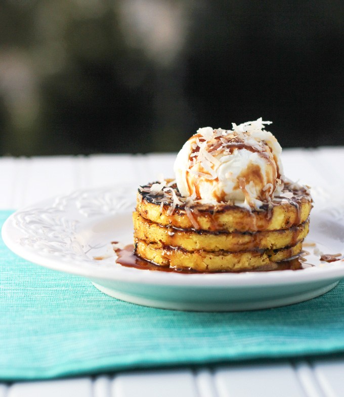 Grilled Pineapple Sundaes, from From Calculus to Cupcakes