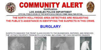 Hunt For Studio City Restaurant Burglars