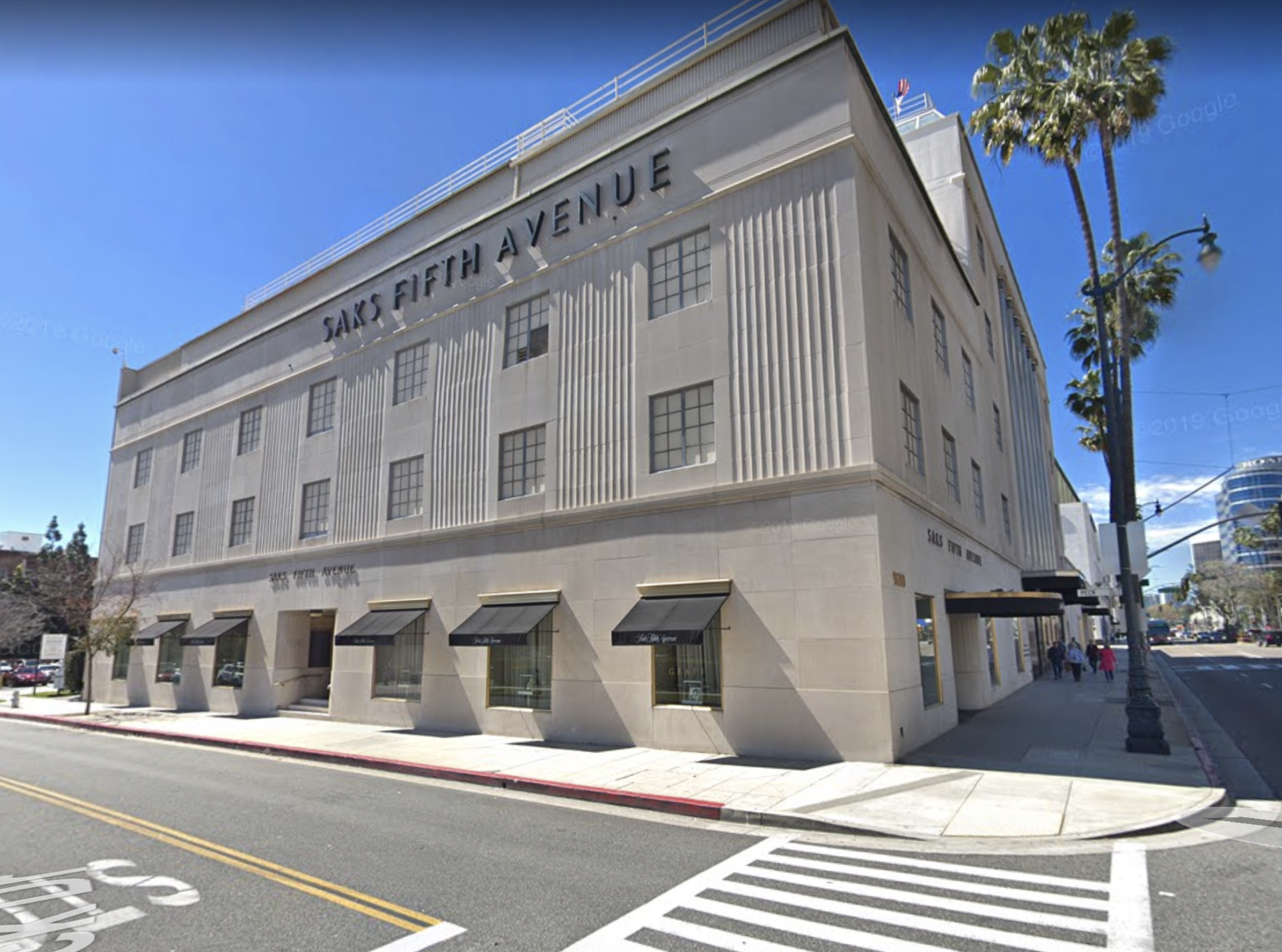 Beverly Hills, CA/USA - Saks Fifth Avenue store in Beverly Hills