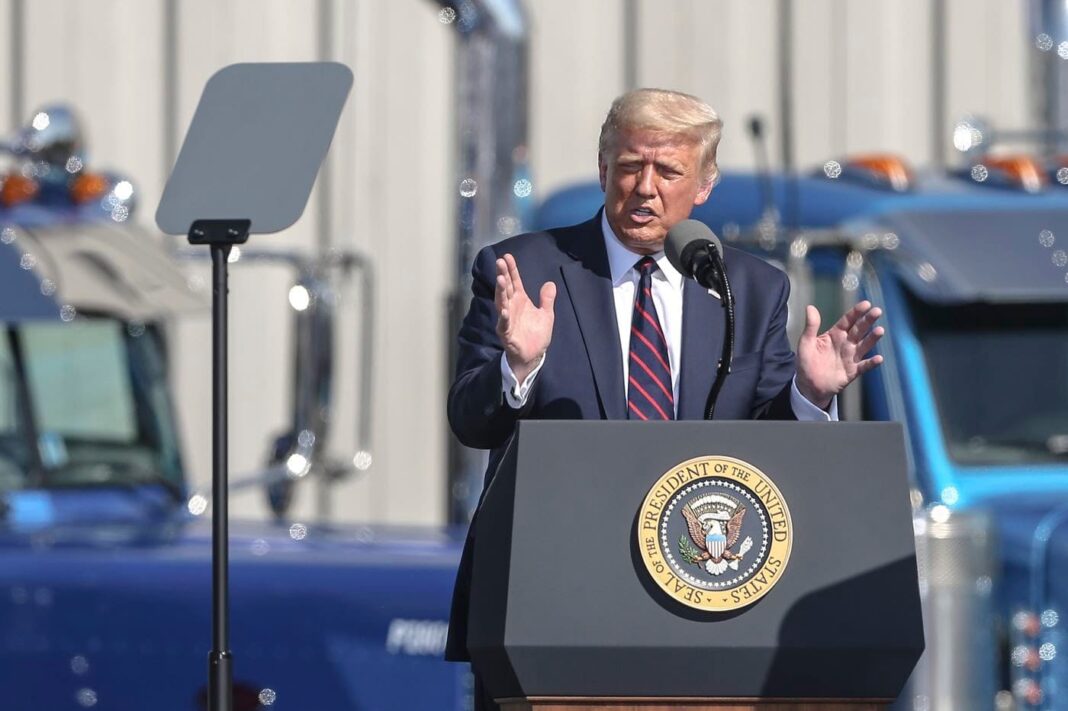 Trump at Marioti Factory, Scranton PA