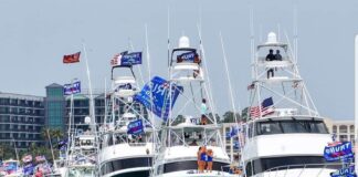 Trump Supporters Take To The Water