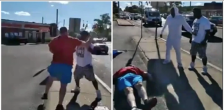 Trump Protester Knocked Out By BLM Supporter