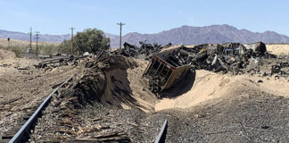 Train Derailment In Eastern San Bernardino County
