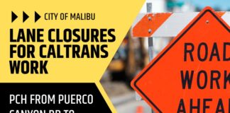 Lane Closures For Caltrans Work In Malibu