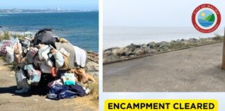 Encampment Removed At Las Tunas Beach