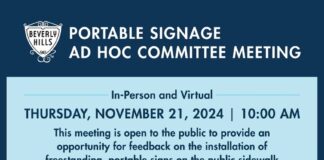 Portable Signs On Public Sidewalks In Beverly Hills