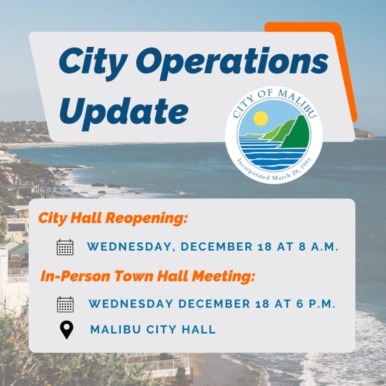 Malibu City Hall Reopens December 18