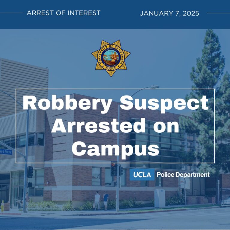 Robbery Suspect Arrested On UCLA Campus