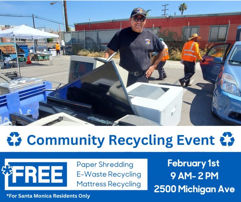 Community Recycling Event Being Held In Santa Monica