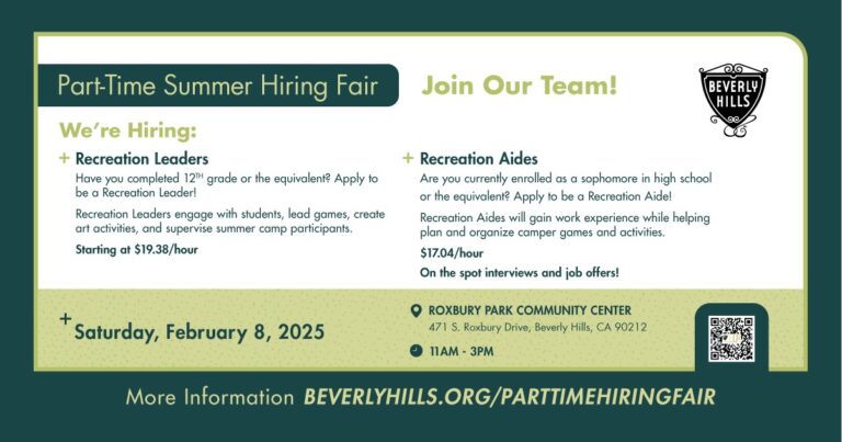 PT Summer Hiring Fair In Beverly Hills