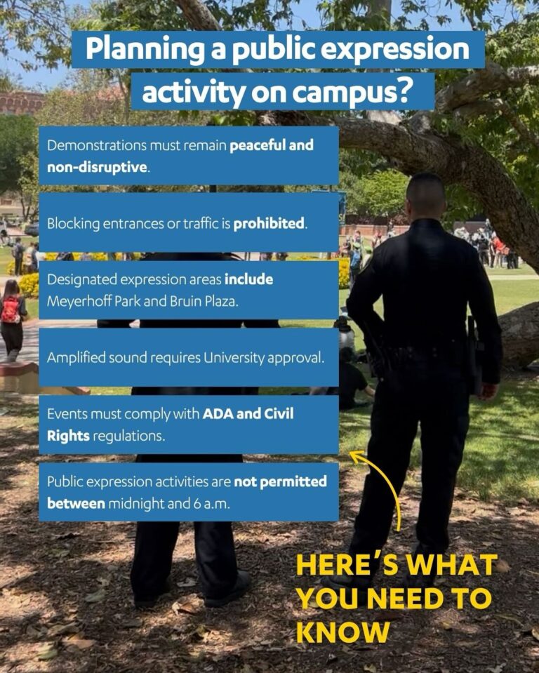 UCLA Releases Information On Pubic Expression On Campus