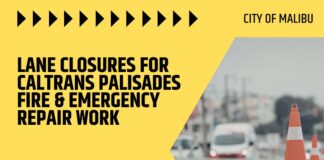 Caltrans Road Work In Malibu For Palisades Fire, Emergency Work