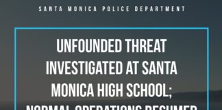 Threat Investigated At Santa Monica High School