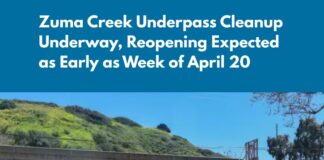 Zuma Creek Underpass Cleanup Underway
