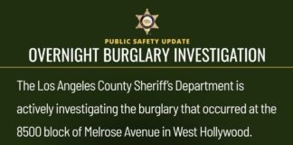 LASD Investigates Burglary In West Hollywood