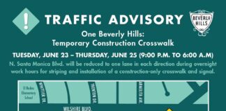 Temporary Crosswalk For One Beverly Hills Construction