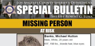 LASD Searching For Michael Hutton Banks