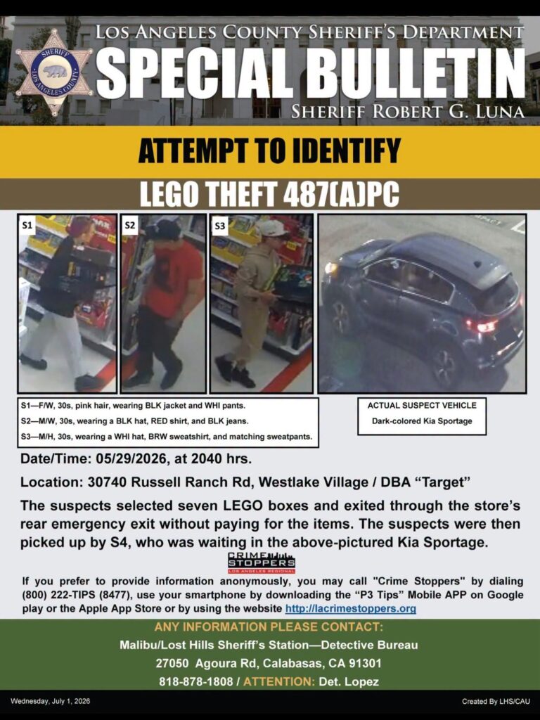 Authorities Seek Help Identifying Suspects Who Stole Legos From Target Store
