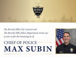 Beverly Hills Swearing-In Chief Of Police Max Subin