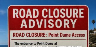 Malibu Announces Point Dume Road Closure Advisory
