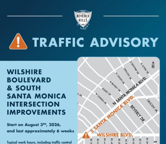 Lane Reductions On Wilshire Blvd., S. Santa Monica Boulevard In Beverly Hills